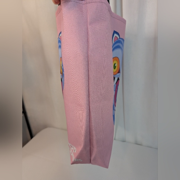 K-Pop Demon Hunter Derpy Tiger Cat Save The Date Canvas Tote Bag Pink - Picture 6 of 9